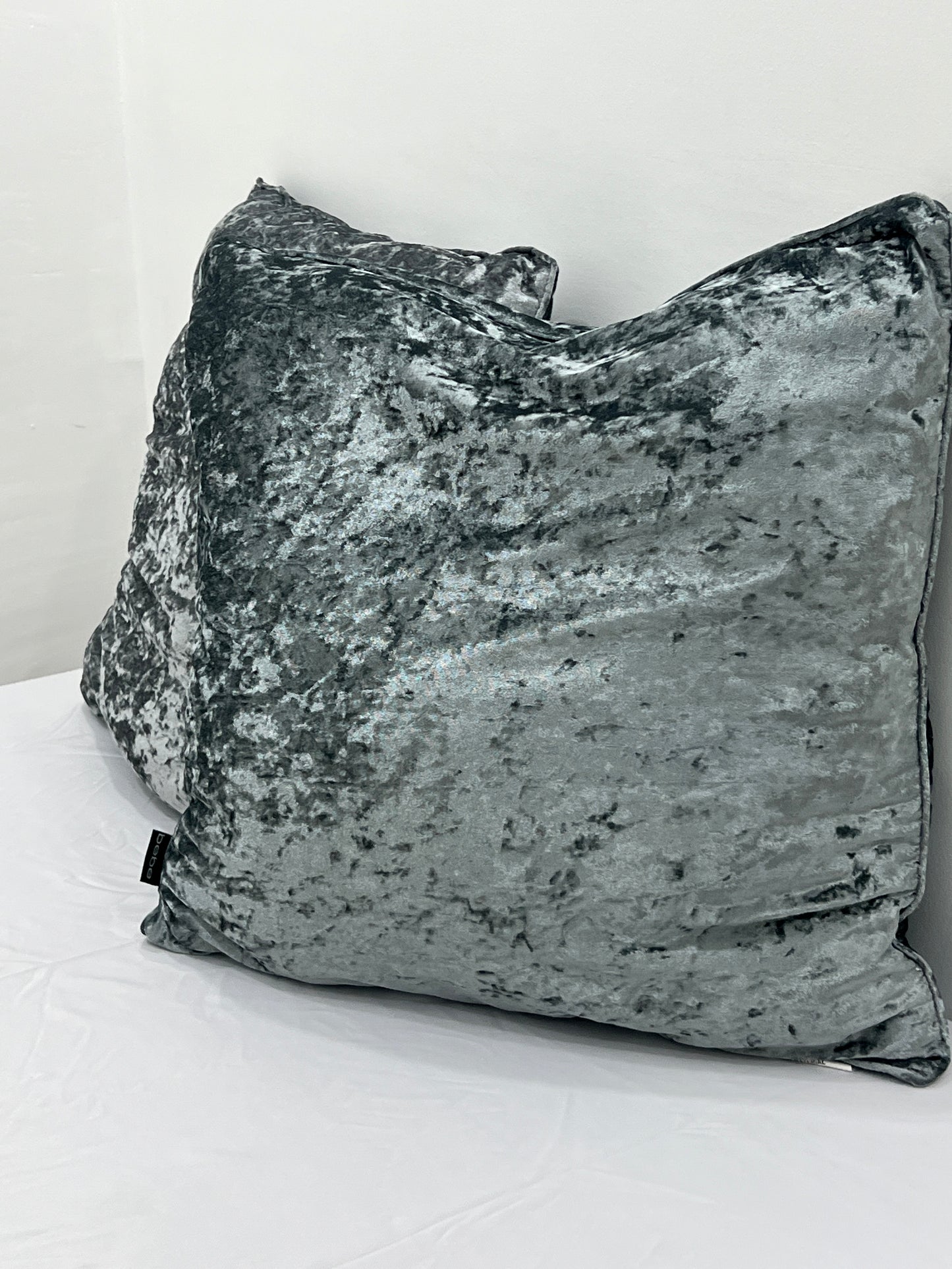 BEBE Chrome Silver Decor Pillow