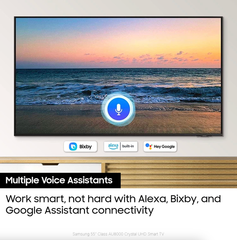 Samsung 55” Class AU8000 Crystal UHD Smart TV